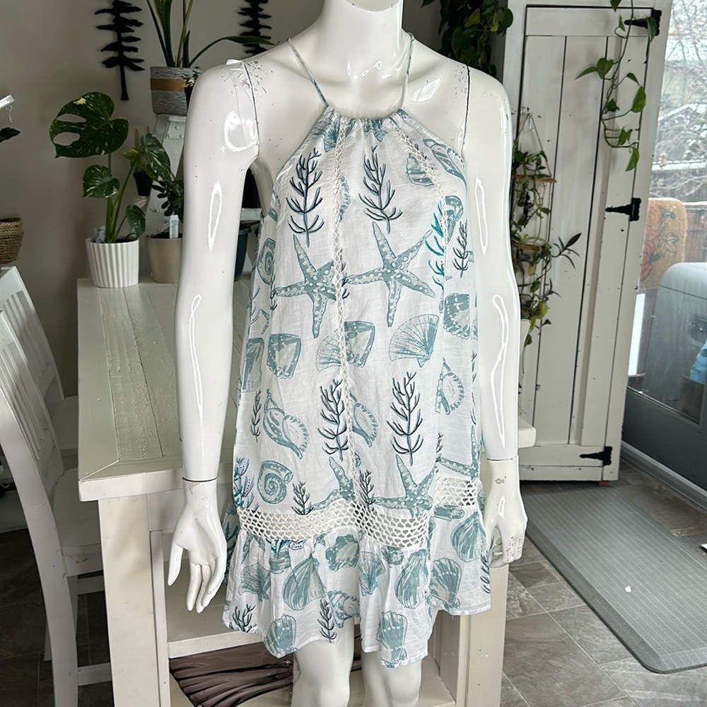SPIAGGIA DOLCE luxury beachwear size small shell sundress new with tags